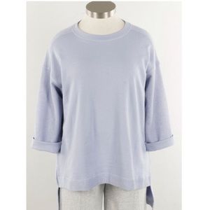 Liv by Habitat “Must Have” Tunic French Terry Sweatshirt High Low Haze Purple